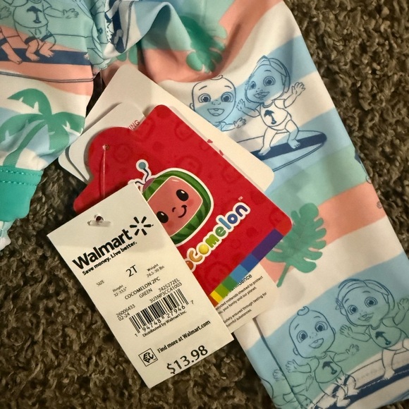 Nickelodeon Blue and Pink Rashguard Swim Set - Picture 2 of 2